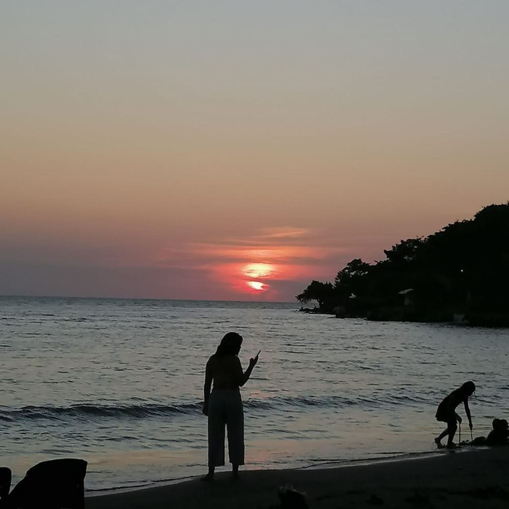 Atardecer sobre el Caribe